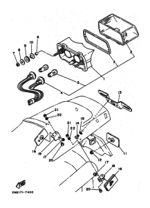TZR250 Taillight unit ass`y