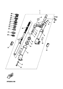 YQ50 Вилка передней оси