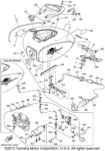 XVS1100NC Топливный бак