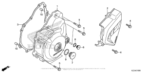 CRF250L (ABS) Крышка картера левая