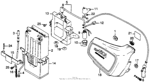 CM450 Right side cover + battery