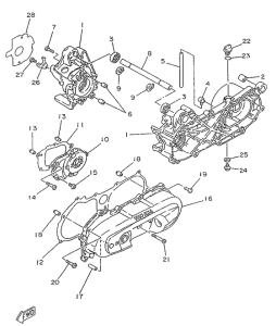 YA50R Картер двигателя