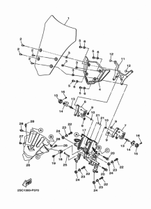 MT09TRA Стекло ветровое