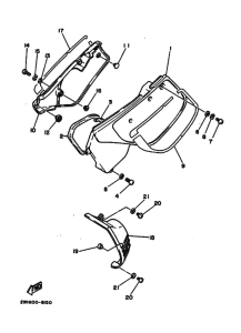 YZ490 YZ490U Боковая крышка