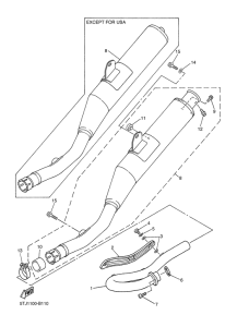 WR450F Выхлопная система