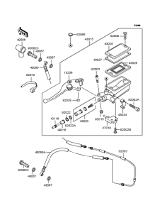 ZX900 Цилиндр сцепления