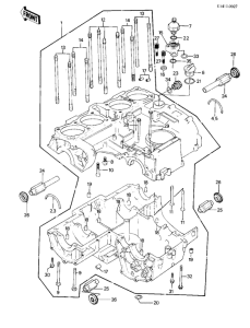KZ1000 Картер двигателя