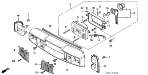 NH80 Headlight / front handle cover