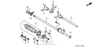 CBR1100XX Вилка переключения передач