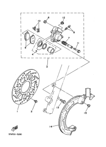 XT350'88 Передний суппорт