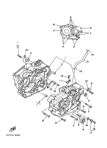 XT350'88 Картер двигателя