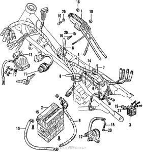 CB160 Cb / cl160wire harness + battery