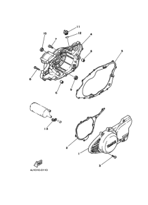 SR250 Crankcase cover ass`y  (v