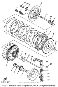 YZ100K Сцепление