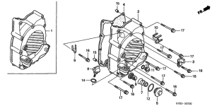 NSS250 Крышка картера правая