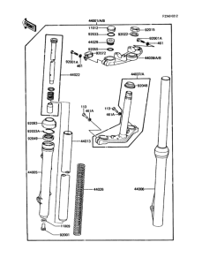 KDX80 Передняя вилка