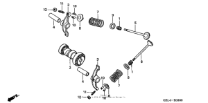 XR50R Распределительный вал и клапана