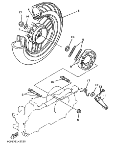 YE80 Переднее колесо