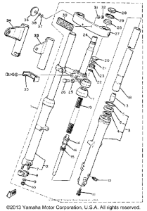 XS400G Передняя вилка
