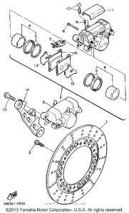FZR600RB Задний суппорт