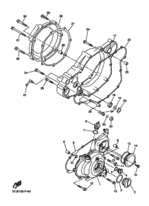 WR450F Crankcase cover ass`y  (v