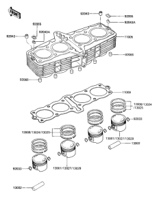 KZ750 Cylinder / pistons
