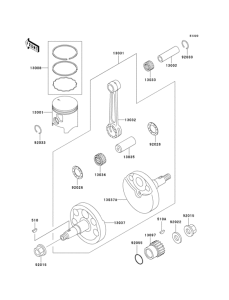 KDX125 Crankshaft / piston