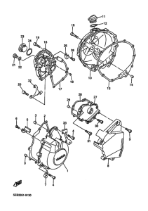 YZF-R6 Crankcase cover ass`y  (v