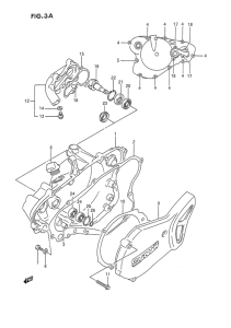 RM80 Crankcase cover - water pump