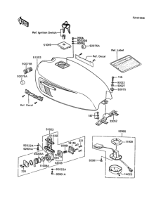 Z750 Топливный бак