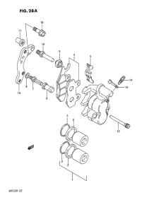RM125 Передний суппорт