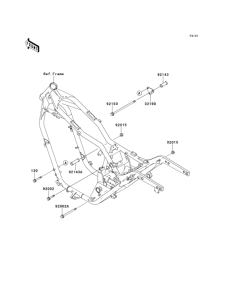 VN250 Рама ,крепежные детали