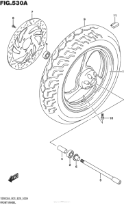 VZ800 Переднее колесо