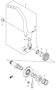 RM250 Ножной стартер