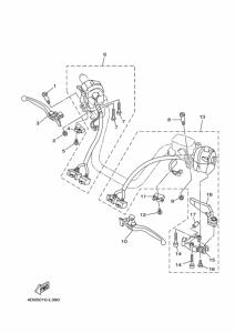 YP250 ハンドルスイツチ & レバー