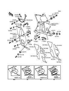 ZX250 Обтекатель нижний