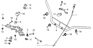 XL250 Handlebar + top bridge