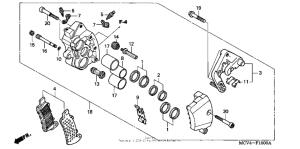 VTX1800R2 Передний тормоз правый