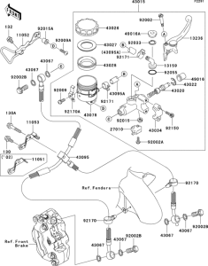 ZX900 Главный тормозной цилиндр