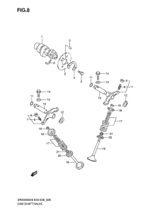 DR200 Распред вал / клапана