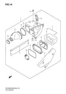 DR-Z250 Воздухоочиститель