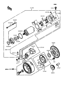 ZX400 Starter motor / starter clutch