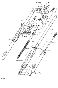 PE400 Вилка передней оси