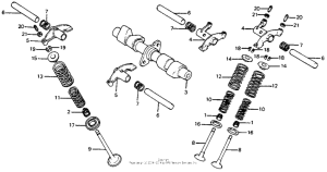 CB400 Распределительный вал и клапана