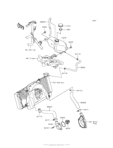 KLE650 Патрубки охлаждения