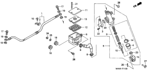 NX650 Задний тормозной цилиндр