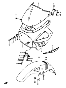 RG50 Headlamp housing - front fender