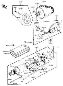 KZ440 Starter motor / starter clutch