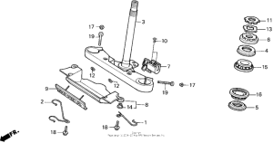 VT1100C Vt1100c steering stem