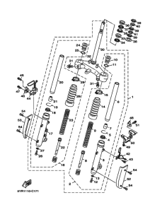 XC125V YJ125X Вилка передней оси